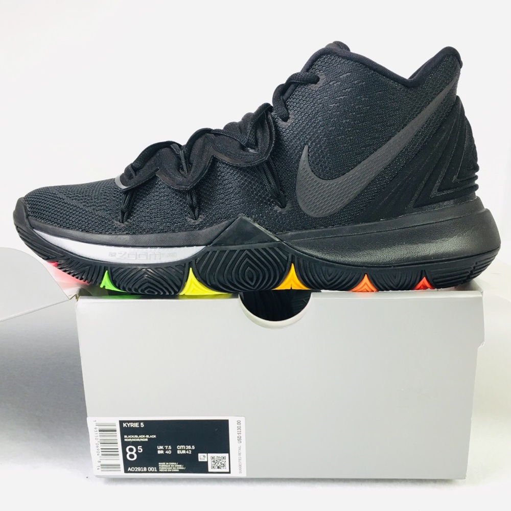 NIKE KYRIE 5 “BLACK RAINBOW SOLES” - Picture 8 of 8